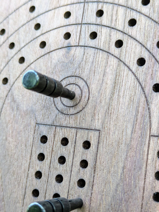Cribbage board - Black Walnut with Sapwood (Board A)