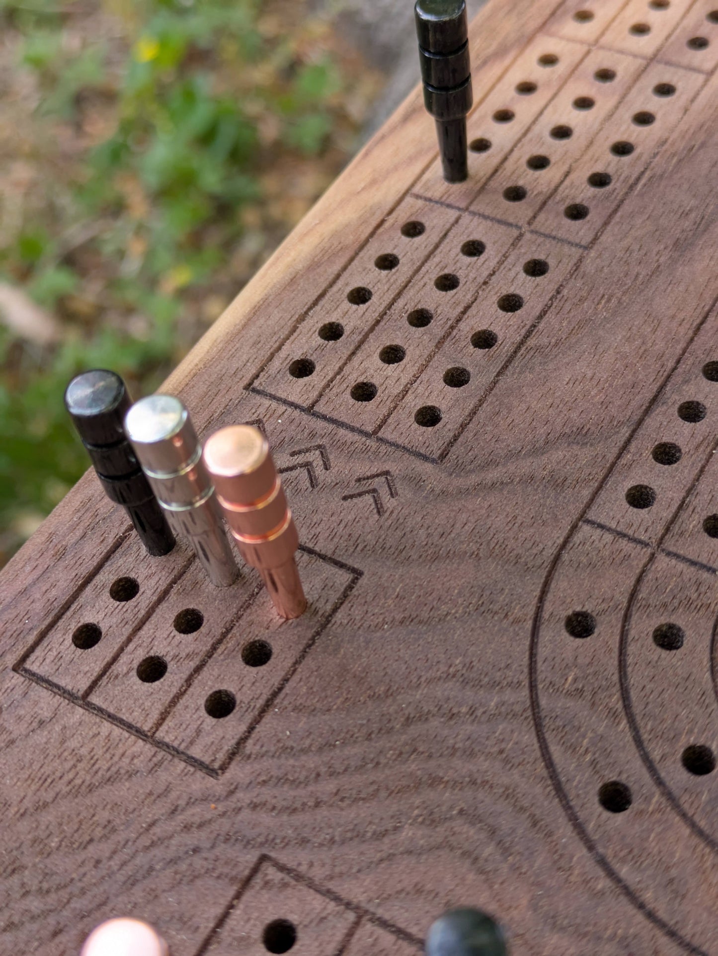 Cribbage board - Black Walnut with Sapwood