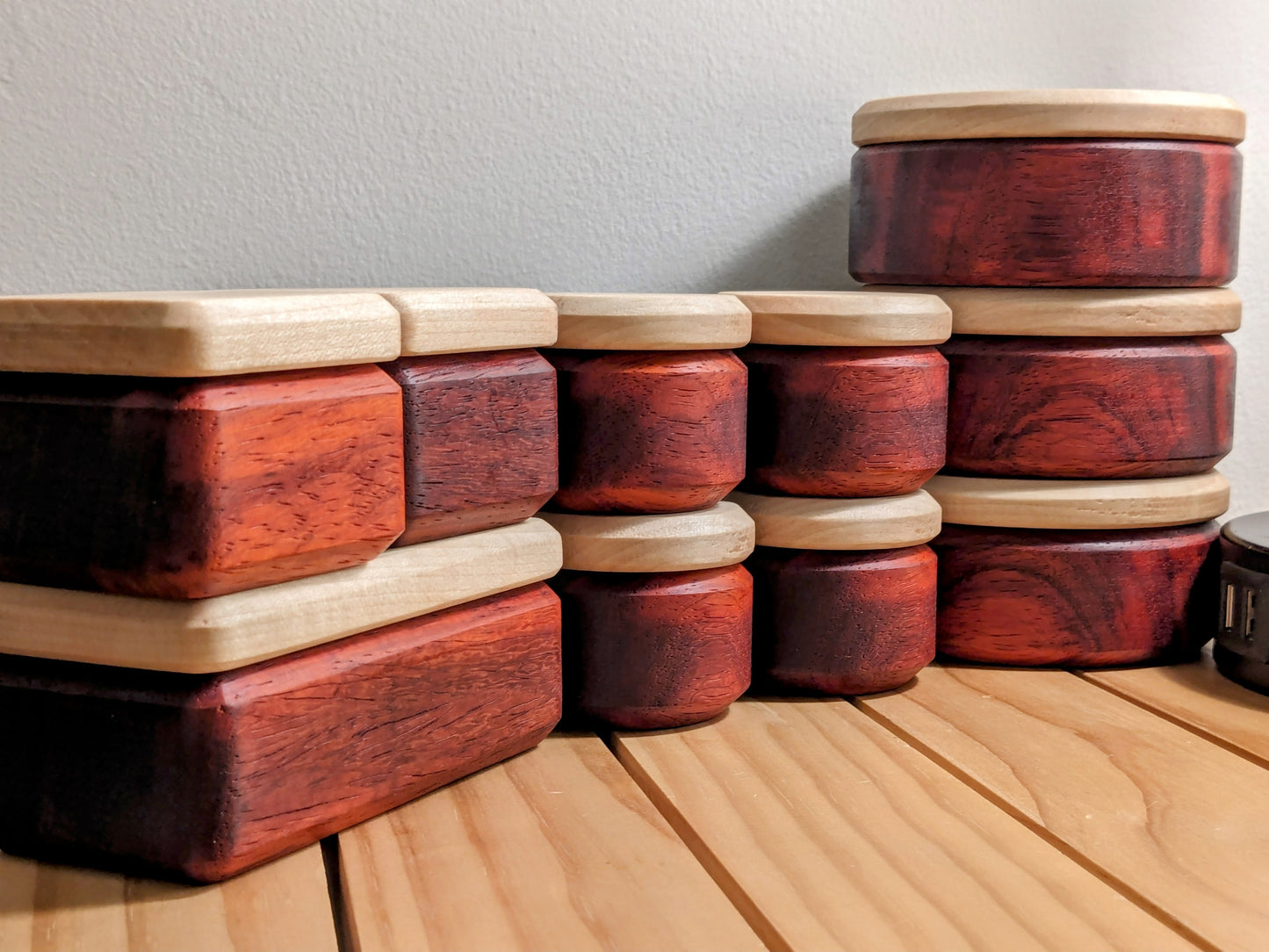 Salt Box - Padauk & Poplar